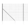 Anthrazitgrauer Drahtzaun mit Ankerspießen 1,8x25 m von vidaXL, Zaunpaneele - Ref: Foro24-154285, Preis: 218,94 €, Rabatt: %