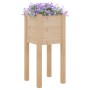 Jardinera de madera maciza de pino 31x31x70 cm en Macetas y jardineras | Comprar online en Foru.es