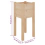 Jardinera de madera maciza de pino 31x31x70 cm en Macetas y jardineras | Comprar online en Foru.es