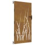 Puerta de jardín acero corten diseño hierba 85x175 cm de vidaXL, Puertas de jardín - Ref: Foro24-153224, Precio: 183,09 €, De...