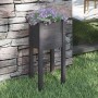 Jardinera de madera maciza de pino gris 31x31x70 cm en Macetas y jardineras | Comprar online en Foru.es