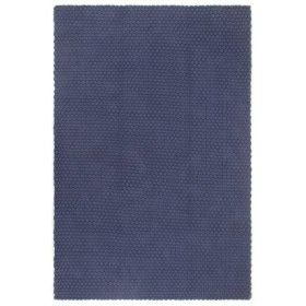 Alfombra rectangular algodón azul marino 120x180 cm de vidaXL, Alfombras - Ref: Foro24-345126, Precio: 67,11 €, Descuento: %