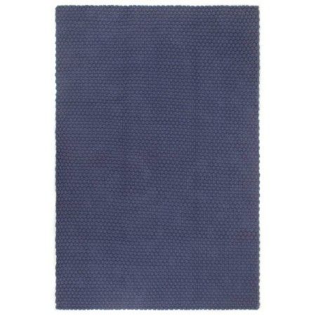 Alfombra rectangular algodón azul marino 120x180 cm de vidaXL, Alfombras - Ref: Foro24-345126, Precio: 67,11 €, Descuento: %