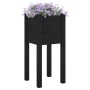 Jardinera de madera maciza de pino negro 31x31x70 cm en Macetas y jardineras | Comprar online en Foru.es