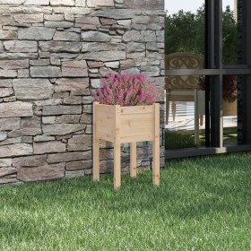 Jardinera de madera maciza de pino 40x40x70 cm en Macetas y jardineras | Comprar online en Foru.es