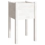 Jardinera de madera maciza de pino blanco 40x40x70 cm en Macetas y jardineras | Comprar online en Foru.es