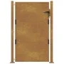 Puerta de jardín acero corten 105x130 cm de vidaXL, Puertas de jardín - Ref: Foro24-153204, Precio: 206,37 €, Descuento: %
