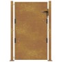 Puerta de jardín acero corten 105x130 cm de vidaXL, Puertas de jardín - Ref: Foro24-153204, Precio: 212,71 €, Descuento: %