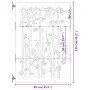 Gartentor aus Cortenstahl, Bambus-Design, 85 x 125 cm von vidaXL, Gartentore - Ref: Foro24-153234, Preis: 137,98 €, Rabatt: %