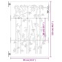 Puerta de jardín acero corten diseño bambú 85x125 cm de vidaXL, Puertas de jardín - Ref: Foro24-153234, Precio: 140,89 €, Des...