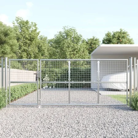 Gartengittertür aus silber verzinktem Stahl, 350 x 175 cm von vidaXL, Gartentore - Ref: Foro24-154552, Preis: 412,69 €, Rabat...