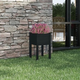 Jardinera de madera maciza de pino negro 40x40x70 cm en Macetas y jardineras | Comprar online en Foru.es