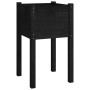 Jardinera de madera maciza de pino negro 40x40x70 cm en Macetas y jardineras | Comprar online en Foru.es