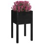 Jardinera de madera maciza de pino negro 40x40x70 cm en Macetas y jardineras | Comprar online en Foru.es