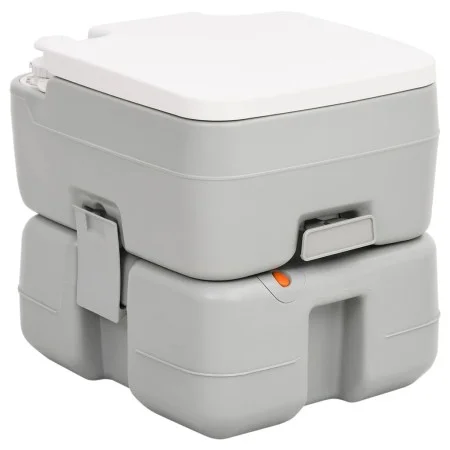 Gray and White HDPE Portable Camping Toilet 15+10 L by vidaXL, Urinals and portable toilets - Ref: Foro24-154407, Price: 136,...
