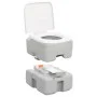 Gray and White HDPE Portable Camping Toilet 15+10 L by vidaXL, Urinals and portable toilets - Ref: Foro24-154407, Price: 136,...