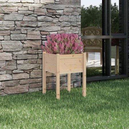 Jardinera de madera maciza de pino 50x50x70 cm en Macetas y jardineras | Comprar online en Foru.es