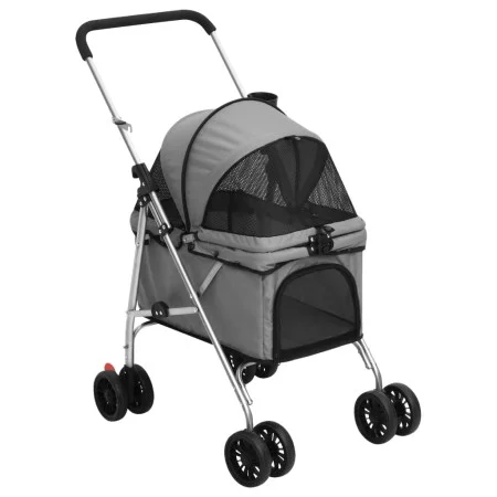 Cochecito para perros plegable tela oxford gris 76x50x100 cm de vidaXL, Cochecitos para mascotas - Ref: Foro24-172201, Precio...