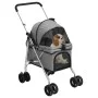 Cochecito para perros plegable tela oxford gris 76x50x100 cm de vidaXL, Cochecitos para mascotas - Ref: Foro24-172201, Precio...