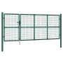 Green galvanized steel garden mesh gate 350x175 cm by vidaXL, garden gates - Ref: Foro24-154534, Price: 398,68 €, Discount: %