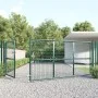 Green galvanized steel garden mesh gate 350x175 cm by vidaXL, garden gates - Ref: Foro24-154534, Price: 398,68 €, Discount: %