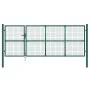 Green galvanized steel garden mesh gate 350x175 cm by vidaXL, garden gates - Ref: Foro24-154534, Price: 398,68 €, Discount: %