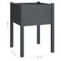 Jardinera de madera maciza de pino gris 50x50x70 cm en Macetas y jardineras | Comprar online en Foru.es
