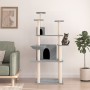 Rascador para gatos con postes de sisal gris claro 166 cm de vidaXL, Mobiliario para gatos - Ref: Foro24-171724, Precio: 63,6...