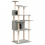 Rascador para gatos con postes de sisal gris claro 166 cm de vidaXL, Mobiliario para gatos - Ref: Foro24-171724, Precio: 63,6...