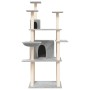 Rascador para gatos con postes de sisal gris claro 166 cm de vidaXL, Mobiliario para gatos - Ref: Foro24-171724, Precio: 63,6...