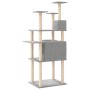 Rascador para gatos con postes de sisal gris claro 166 cm de vidaXL, Mobiliario para gatos - Ref: Foro24-171724, Precio: 63,6...