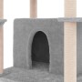 Rascador para gatos con postes de sisal gris claro 166 cm de vidaXL, Mobiliario para gatos - Ref: Foro24-171724, Precio: 63,6...