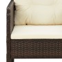Set muebles de jardín 5 piezas y cojines ratán sintético marrón de vidaXL, Conjuntos de jardín - Ref: Foro24-319680, Precio: ...