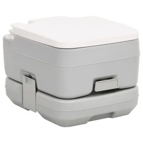 Gray and White HDPE Portable Camping Toilet 10+10 L by vidaXL, Urinals and portable toilets - Ref: Foro24-154408, Price: 122,...