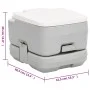 Inodoro de camping portátil HDPE gris y blanco 10+10 L de vidaXL, Urinarios y retretes portátiles - Ref: Foro24-154408, Preci...