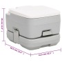 Inodoro de camping portátil HDPE gris y blanco 10+10 L de vidaXL, Urinarios y retretes portátiles - Ref: Foro24-154408, Preci...