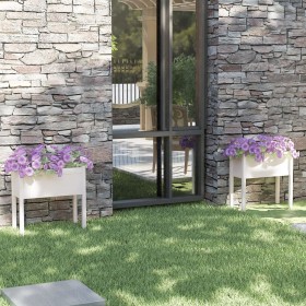 Jardineras 2 uds madera maciza de pino blanco 70x31x70 cm en Macetas y jardineras | Comprar online en Foru.es