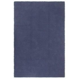 Alfombra rectangular algodón azul marino 160x230 cm de vidaXL, Alfombras - Ref: Foro24-345127, Precio: 87,80 €, Descuento: %