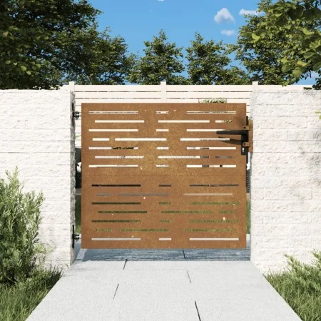 Corten steel garden gate square design 85x75 cm by vidaXL, garden gates - Ref: Foro24-153244, Price: 97,47 €, Discount: %
