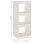 Estantería/divisor de espacios madera pino blanco 40x35x103 cm en Librerías y estanterías | Comprar online en Foru.es