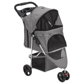 Folding gray Oxford fabric dog stroller 80x46x98 cm by vidaXL, pet strollers - Ref: Foro24-172197, Price: 93,99 €, Discount: %