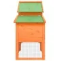 Gallinero madera maciza de pino marrón 186,5x58,5x113 cm de vidaXL, Jaulas y habitáculos para animales pequeños - Ref: Foro24...