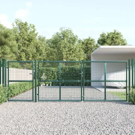 Grüne Gittertür aus verzinktem Stahl, 400 x 175 cm von vidaXL, Gartentore - Ref: Foro24-154537, Preis: 452,76 €, Rabatt: %