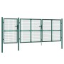Puerta de malla de jardín acero galvanizado verde 400x175 cm de vidaXL, Puertas de jardín - Ref: Foro24-154537, Precio: 459,2...