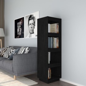 Estantería/divisor espacios madera de pino negro 40x35x135 cm en Librerías y estanterías | Comprar online en Foru.es