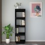 Estantería/divisor espacios madera de pino negro 40x35x135 cm en Librerías y estanterías | Comprar online en Foru.es