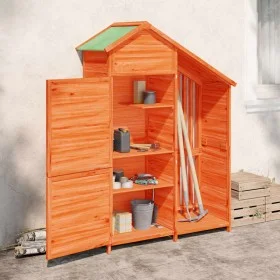 Cobertizo herramientas jardín madera pino marrón 120x53,5x170cm de vidaXL, Cobertizos - Ref: Foro24-172246, Precio: 249,09 €,...
