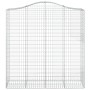 Cesta gaviones forma arco hierro galvanizado 200x50x200/220 cm de vidaXL, Maceteros y jardineras - Ref: Foro24-153400, Precio...