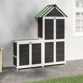 Cobertizos para herramientas de jardín 2 pzas madera pino gris de vidaXL, Cobertizos - Ref: Foro24-172250, Precio: 345,31 €, ...