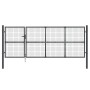 Puerta de malla de jardín acero galvanizado antracita 350x175cm de vidaXL, Puertas de jardín - Ref: Foro24-154543, Precio: 45...